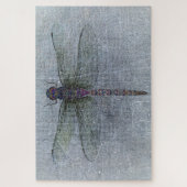 Dragonfly op blauwe achtergrond legpuzzel (Verticaal)