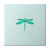 Dragonfly op Blue Tile Tegeltje (Voorkant)