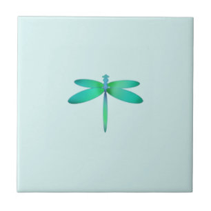Dragonfly op Blue Tile Tegeltje