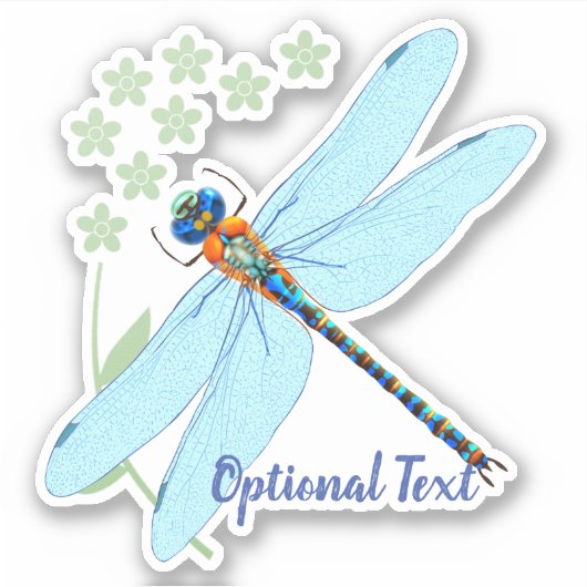  dragonfly op de voorste flora sticker (Voorkant)