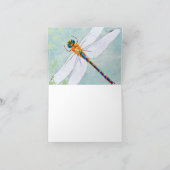  dragonfly op de voorzige Floral achtergrond Bedankkaart (Binnen)
