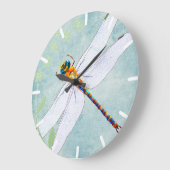  dragonfly op de voorzige Floral achtergrond Grote Klok (Hoek)