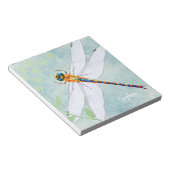  dragonfly op de voorzige Floral achtergrond Notitieblok (Schuin)