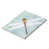  dragonfly op de voorzige Floral achtergrond Notitieblok (Linkerzijde)