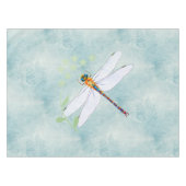 dragonfly op de voorzige Floral achtergrond Tafelkleed (Voorkant (Horizontaal))