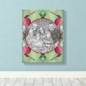 Dragonfly op Dogwood Fruit Creëer Uw eigen foto Canvas Afdruk (Insitu (Houten vloer))