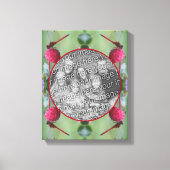 Dragonfly op Dogwood Fruit Creëer Uw eigen foto Canvas Afdruk (Voorkant)