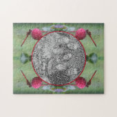 Dragonfly op Dogwood Fruit Creëer Uw eigen foto Legpuzzel (Horizontaal)