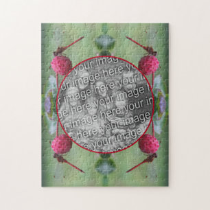 Dragonfly op Dogwood Fruit Creëer Uw eigen foto Legpuzzel