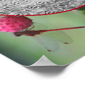 Dragonfly op Dogwood Fruit Creëer Uw eigen foto Poster (Hoek)