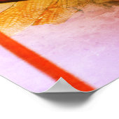 Dragonfly op draadhek gestoorde kunst poster (Hoek)