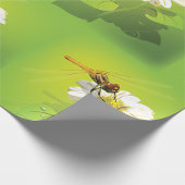Dragonfly op een aanlooppapier cadeaupapier