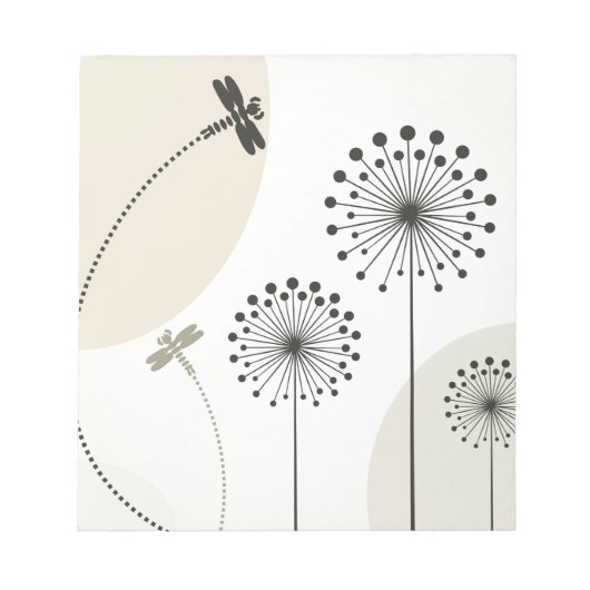 Dragonfly op een bloem notitieblok (Voorkant)