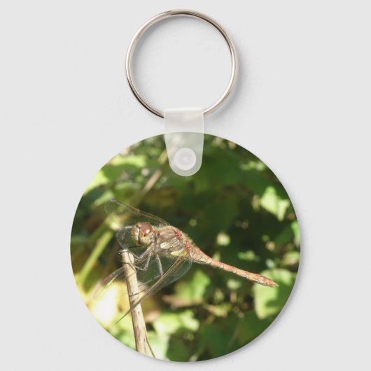 Dragonfly op een Twig-Sleutelhanger Sleutelhanger (Voorkant)