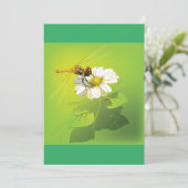 Dragonfly op een ventilator kaart (Staand voorkant)