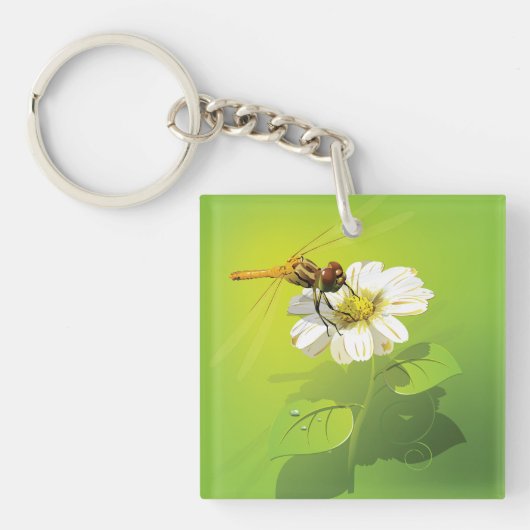 Dragonfly op een ventilator sleutelhanger (Voorkant)