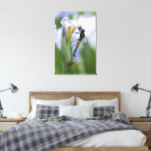 Dragonfly op iris canvas afdruk (Insitu (Slaapkamer))