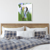 Dragonfly op iris canvas afdruk (Insitu (Slaapkamer))