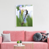 Dragonfly op iris canvas afdruk (Insitu (Woonkamer))