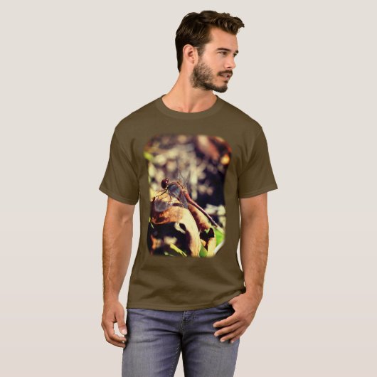 Dragonfly op Natuur lef T-shirt (Voorkant volledig)