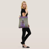 Dragonfly op Paarse ventilator Tote Bag (Op model)