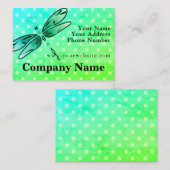 Dragonfly op poka Dots Visitekaartje (Voorkant / Achterkant)