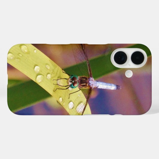 Dragonfly op regenblad Case-Mate iPhone case (Achterkant (horizontaal))