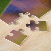 Dragonfly op regenblad legpuzzel (Zijkant)