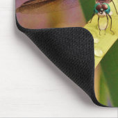 Dragonfly op regenblad muismat (Hoek)