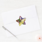 Dragonfly op regenblad ster sticker (Envelop)