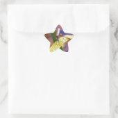 Dragonfly op regenblad ster sticker (Tas)