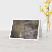 Dragonfly op Stalk Portret Kaart (Gele Bloem)