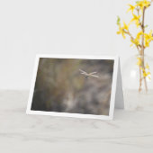 Dragonfly op Stalk Portret Kaart (Gele Bloem)