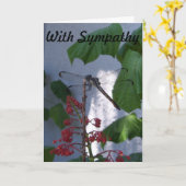 Dragonfly op Sympathy Card Kaart (Gele Bloem)