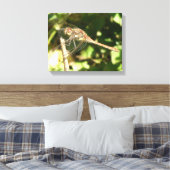 Dragonfly op Twig Canvas Print (Insitu (Slaapkamer))
