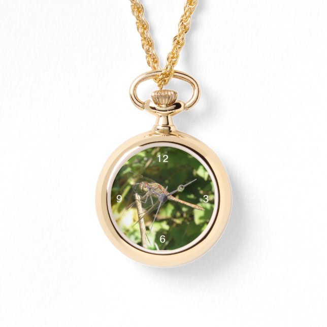 Dragonfly op Twig Watch Horloge (Voorkant)