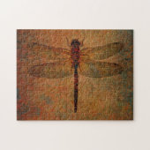 Dragonfly op verdringerige achtergrond Puzzle Legpuzzel (Horizontaal)