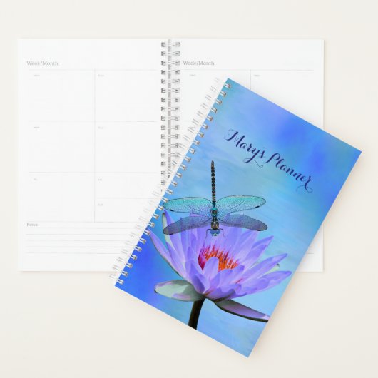 Dragonfly op Water Lily Planner (Display)