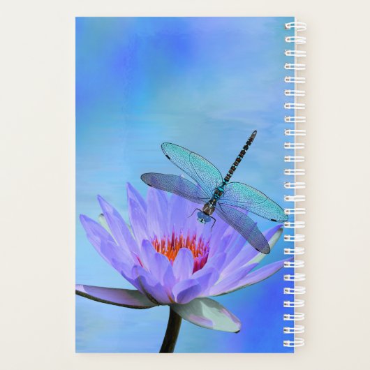Dragonfly op Water Lily Planner (Achterkant)