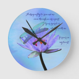 Dragonfly op Water Lily Sentimental Wall Ronde Klok