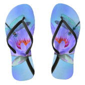 Dragonfly op Water Lily Teenslippers (Voetbed)