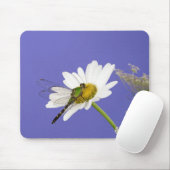 Dragonfly op White Daisy Muismat (Met muis)