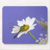 Dragonfly op White Daisy Muismat (Voorkant)