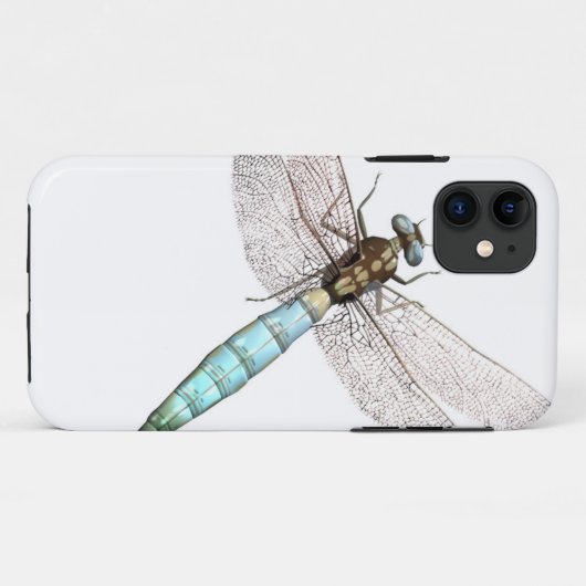 Dragonfly op White Hoesje-Mate iPhone Case (Achterkant (horizontaal))