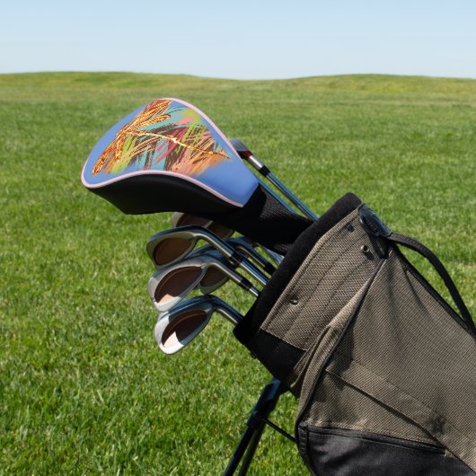 Dragonfly Oranje Splash Golfheadcover (Insitu)