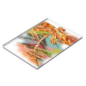 Dragonfly Oranje Splash Notitieboek (Linkerzijde)