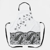 Dragonfly paardenbloem lijn kunst schort (Voorkant)