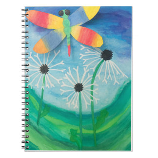 Dragonfly & Paardenbloem Waterverf Notitieboek