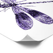 dragonfly - Paars Poster (Hoek)