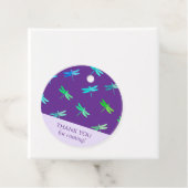 Dragonfly Paarse Bright Boy Verjaardag Bedankjes Labels (In situ)